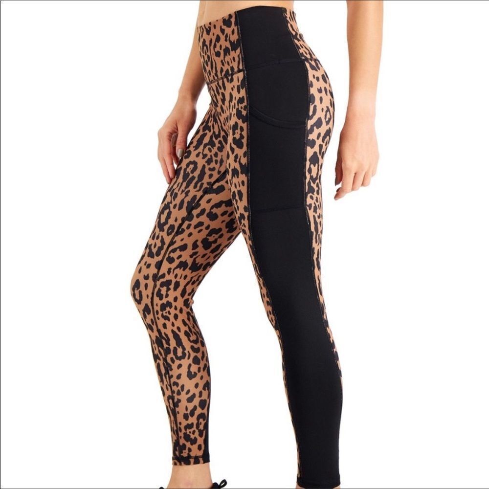 IDEOLOGY Animal Print Cropped Leggings